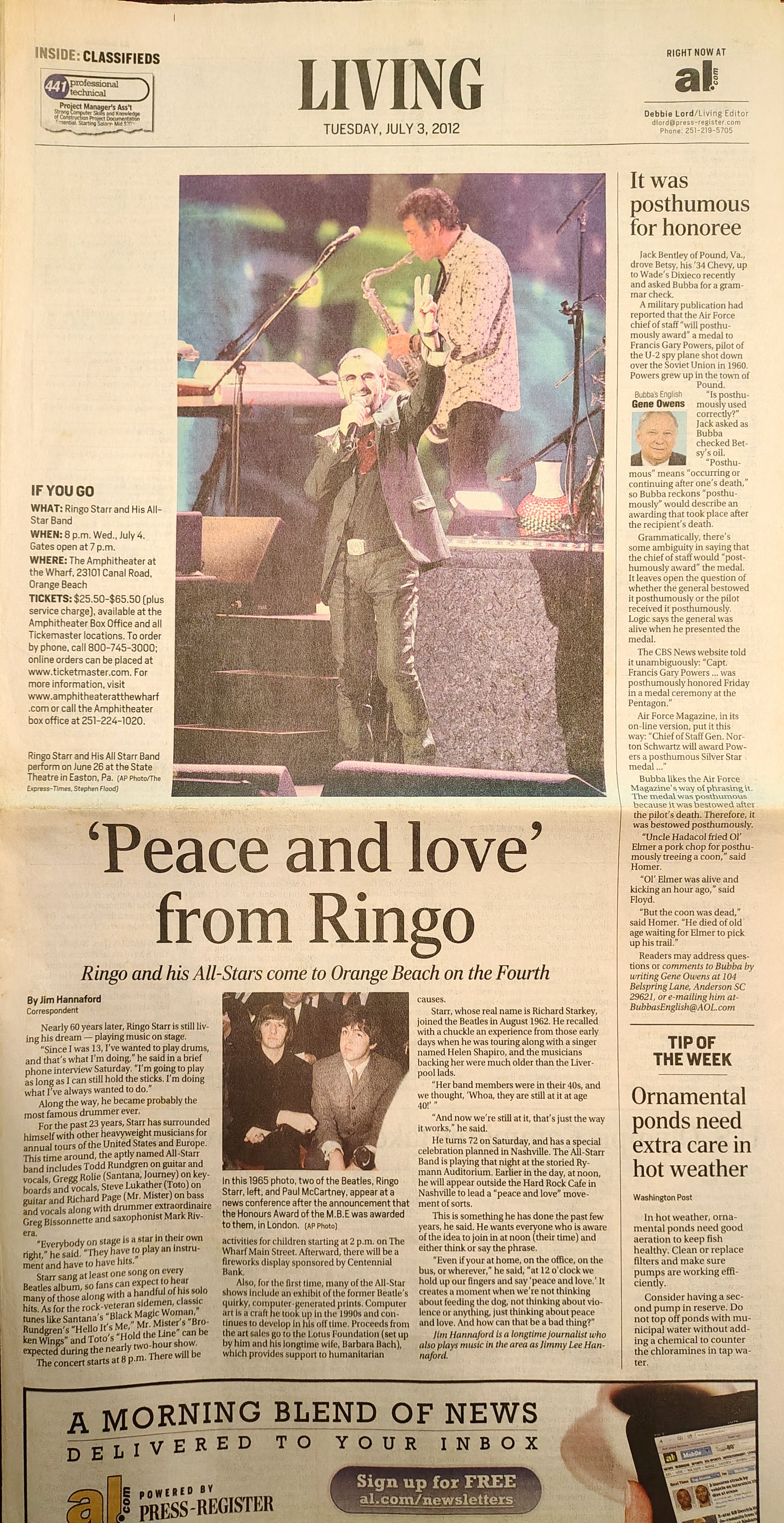 Scenic 98 Coastal - Eight minutes with Ringo remains a lasting